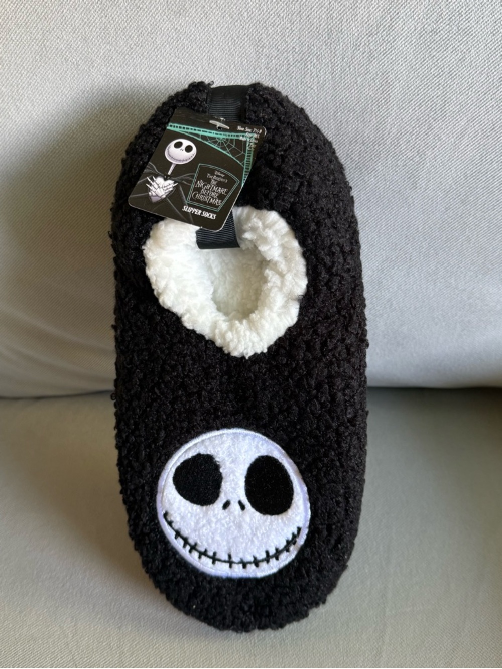 The Nightmare Before Christmas Jack Skellington Cozy Socks - Black & White